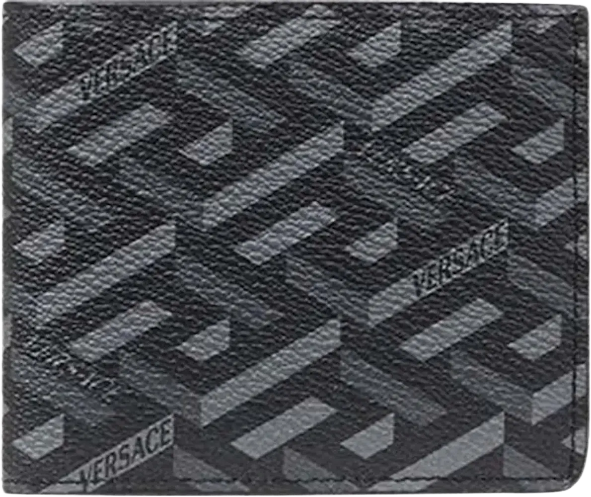 Versace La Greca Signature Wallet Black/Grey